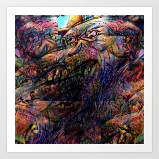 “And gaze for hours on the muscle, skin and bone.” Art Print