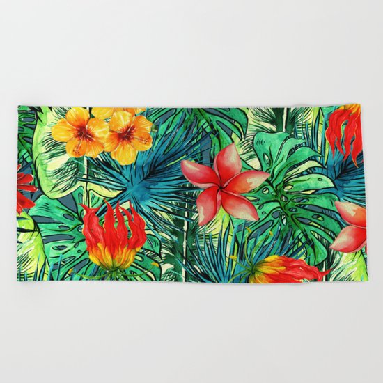 My Tropical Garden Beach Towel