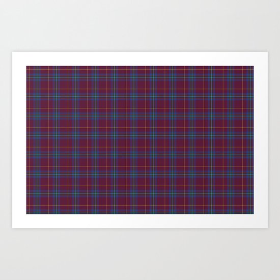 Da Vinci Rosslyn Rose Tartan Art Print