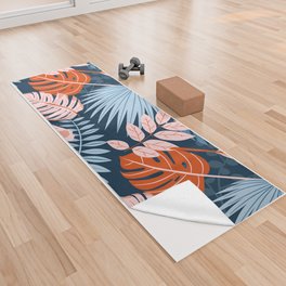 Tropical Bold Leaves Yoga Towel