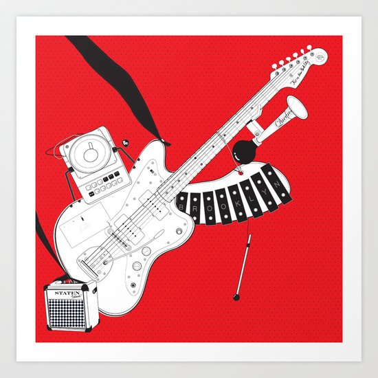 One-Man Band Art Print