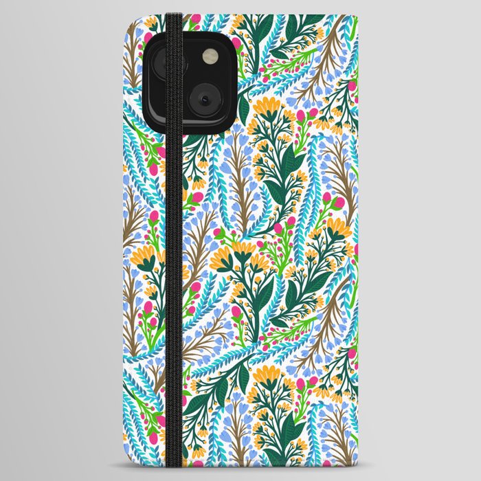 Bonjour Blooms | Floral Pattern iPhone Wallet Case