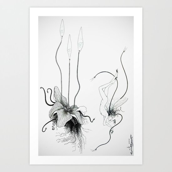 Floating Candle Plant Art Print