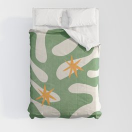 Fern Green Leaf: Matisse Series 01 | Mid-Century Edition Comforter