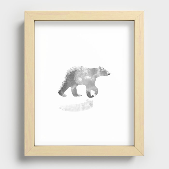 graphic bear III Recessed Framed Print