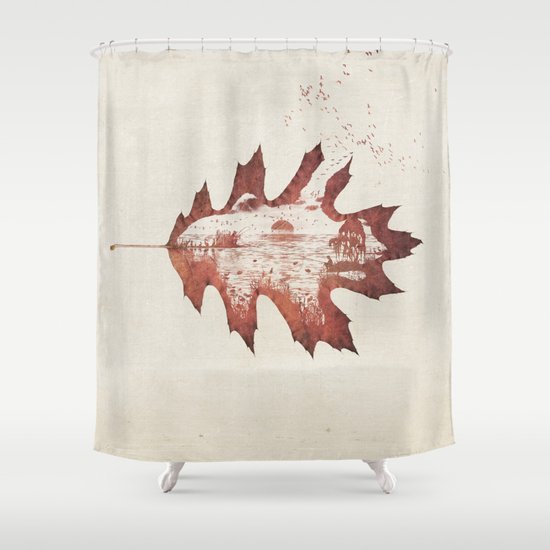 Autumn morning Shower Curtain