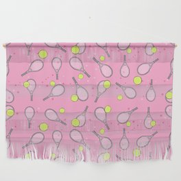 Tennis Racket & Ball Seamless Pattern Wall Hanging