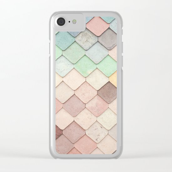 Cute Rainbow Scales Clear iPhone Case