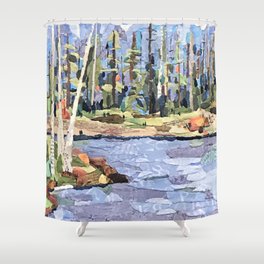 Lake view Shower Curtain