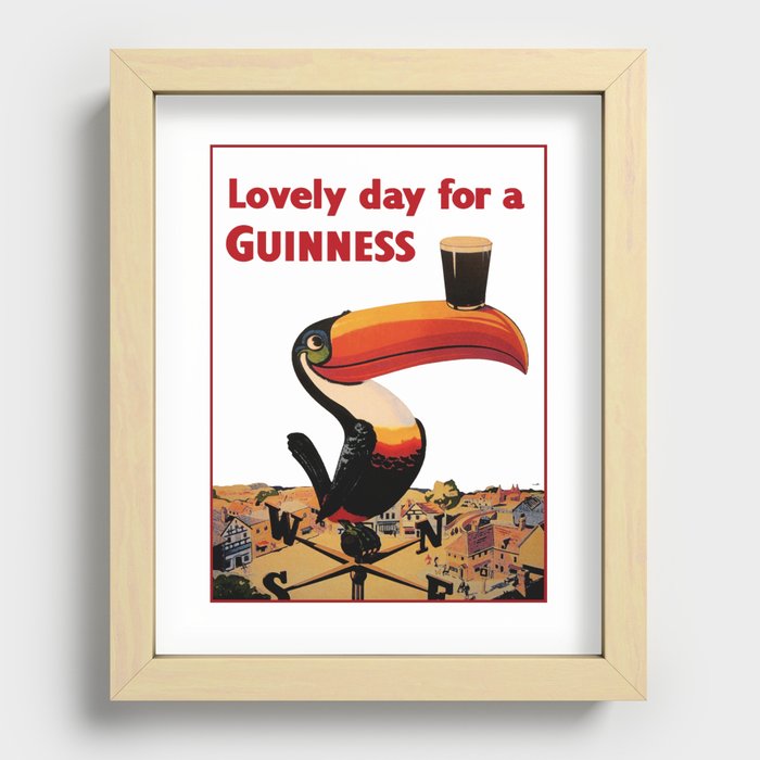 Advertising Vintage Poster - Lovely Day for a Guinness - Beer - Drinks Advertising Vintage Poster Recessed Framed Print