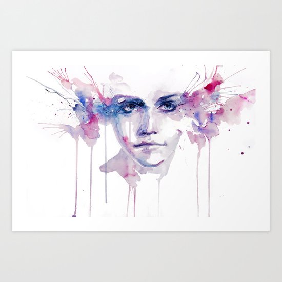 ragazza falena Art Print