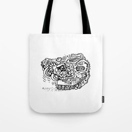 Going Places abstract creature doodle Tote Bag