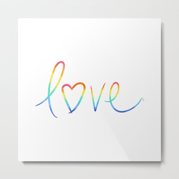 Rainbow Love Metal Print