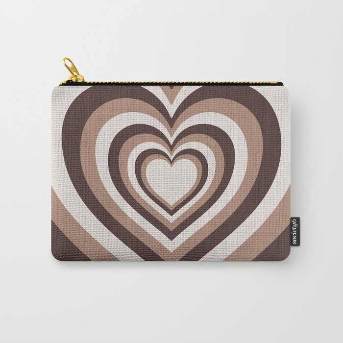 Retro Hearts in Hypnotic pattern (xii 2021) Carry-All Pouch