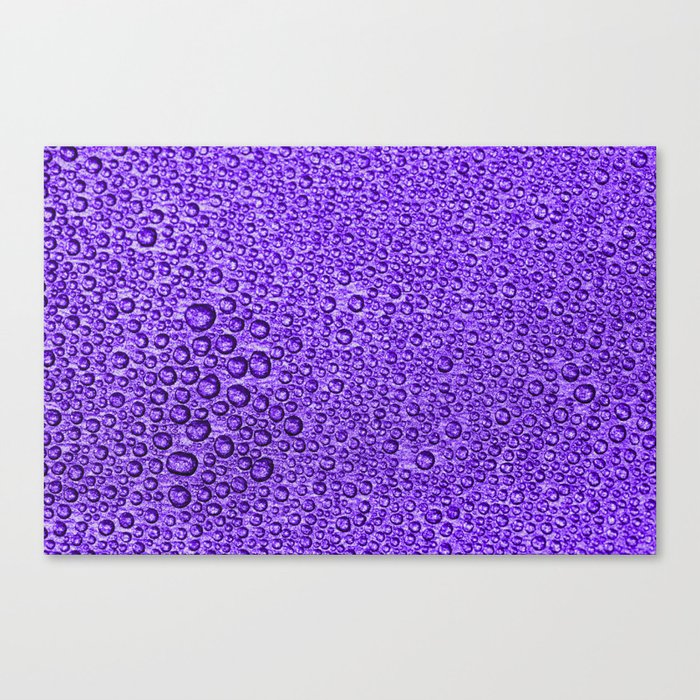 Water Condensation 05 Violet Canvas Print | Abstract, Nature, Photography, Pattern