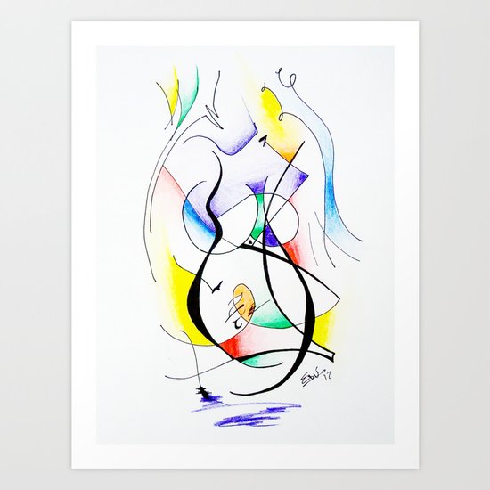 Cuerpo de mujer (estudio) Art Print