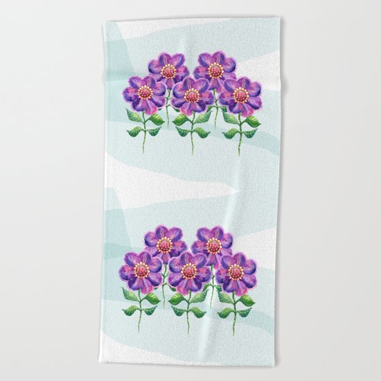 Violets Beach Towel