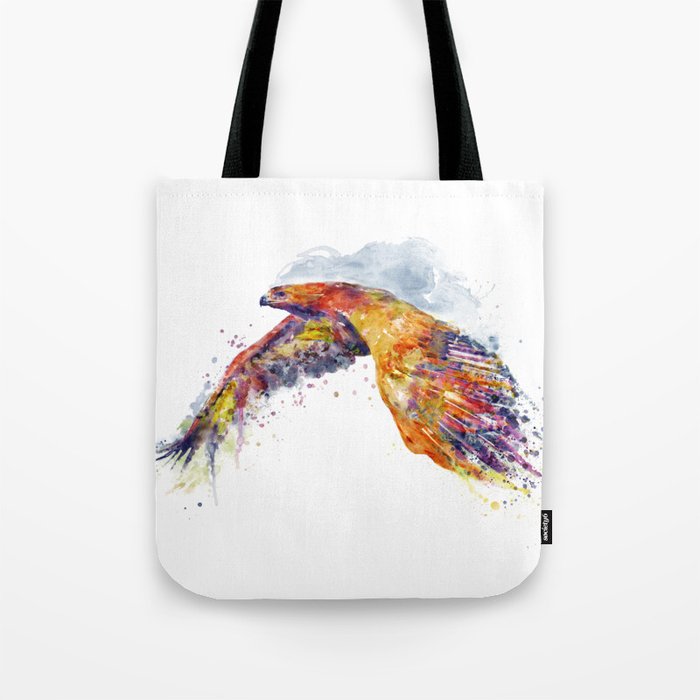 Flying Red Tailed Hawk  Tote Bag