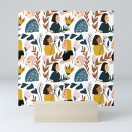 Women with flowers  Mini Art Print