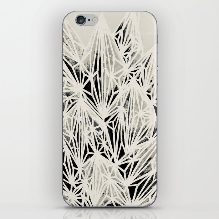 H. Fasciata Succulent Black White Print iPhone Skin