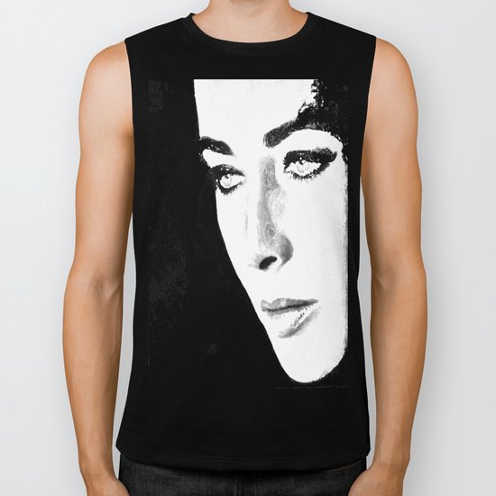 Elizabeth Taylor watercolour wash Biker Tank