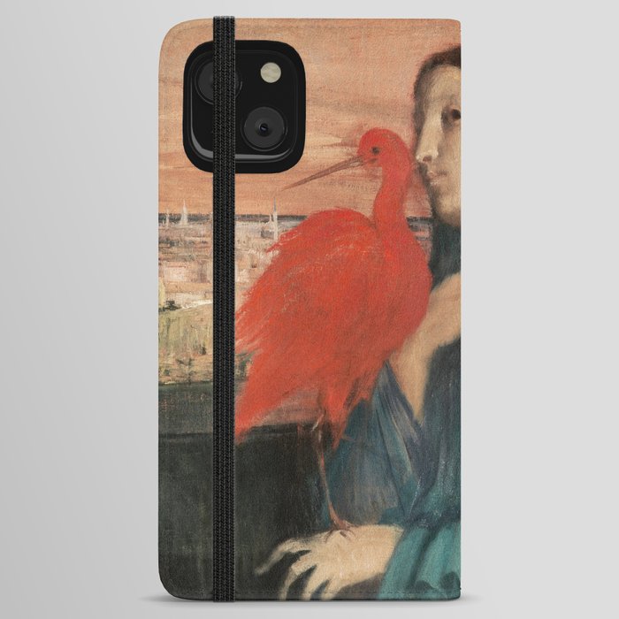 Edgar Degas Vintage Painting x Young Woman with Ibis iPhone Wallet Case