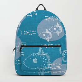 Mola Mola Blue-Ocean sunfish Backpack