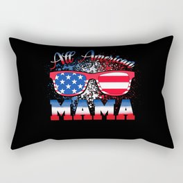 All american Mama US flag 4th of July Rectangular Pillow