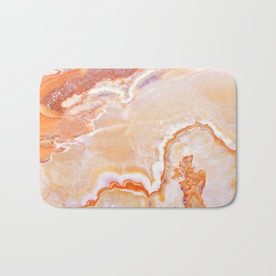 Peach Onyx Marble Bath Mat