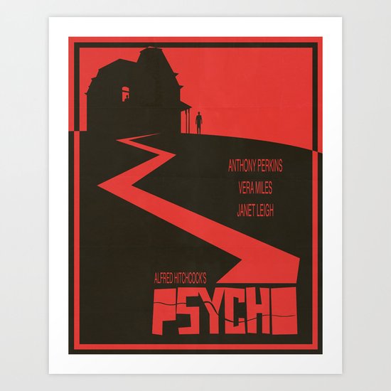 Psycho Movie Poster Art Print