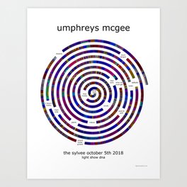 Umphrey's McGee Light Show DNA - The Sylvee Madison WI 10/05/2018 Art Print