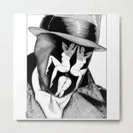 asc 747 - Le Rorschach (You are what you see) Metal Print | Digital, Drawing, Blackandwhite, Curated, Ink Pen 