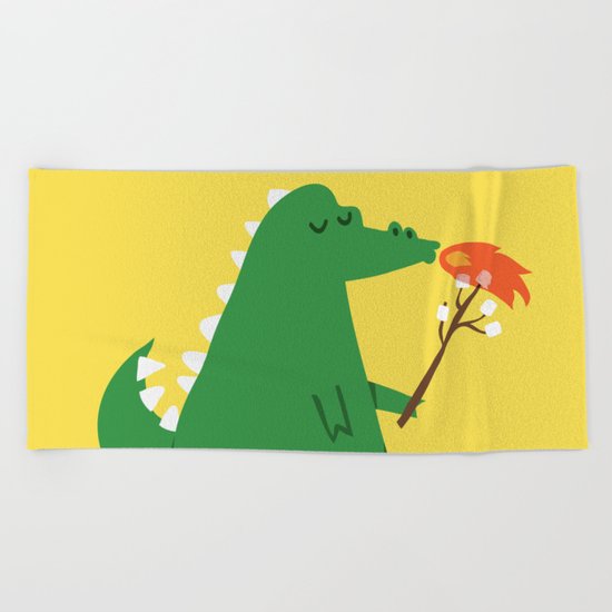 Dragon and Marshmallow Beach Towel