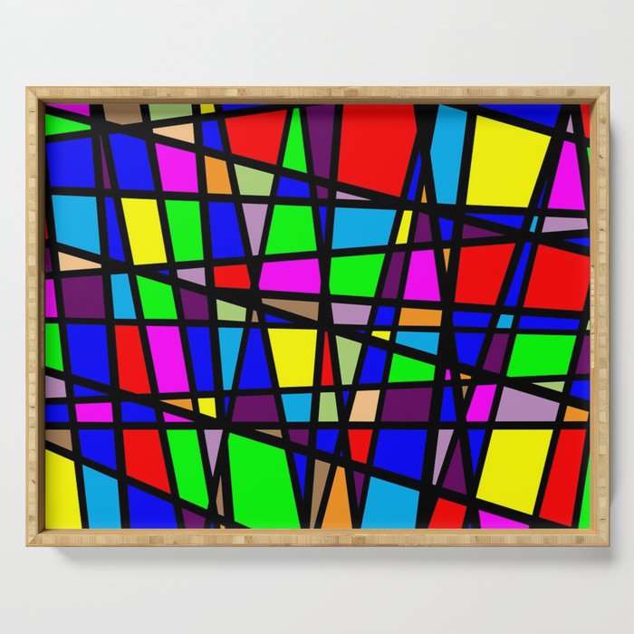 Bright Abstract 6 Serving Tray