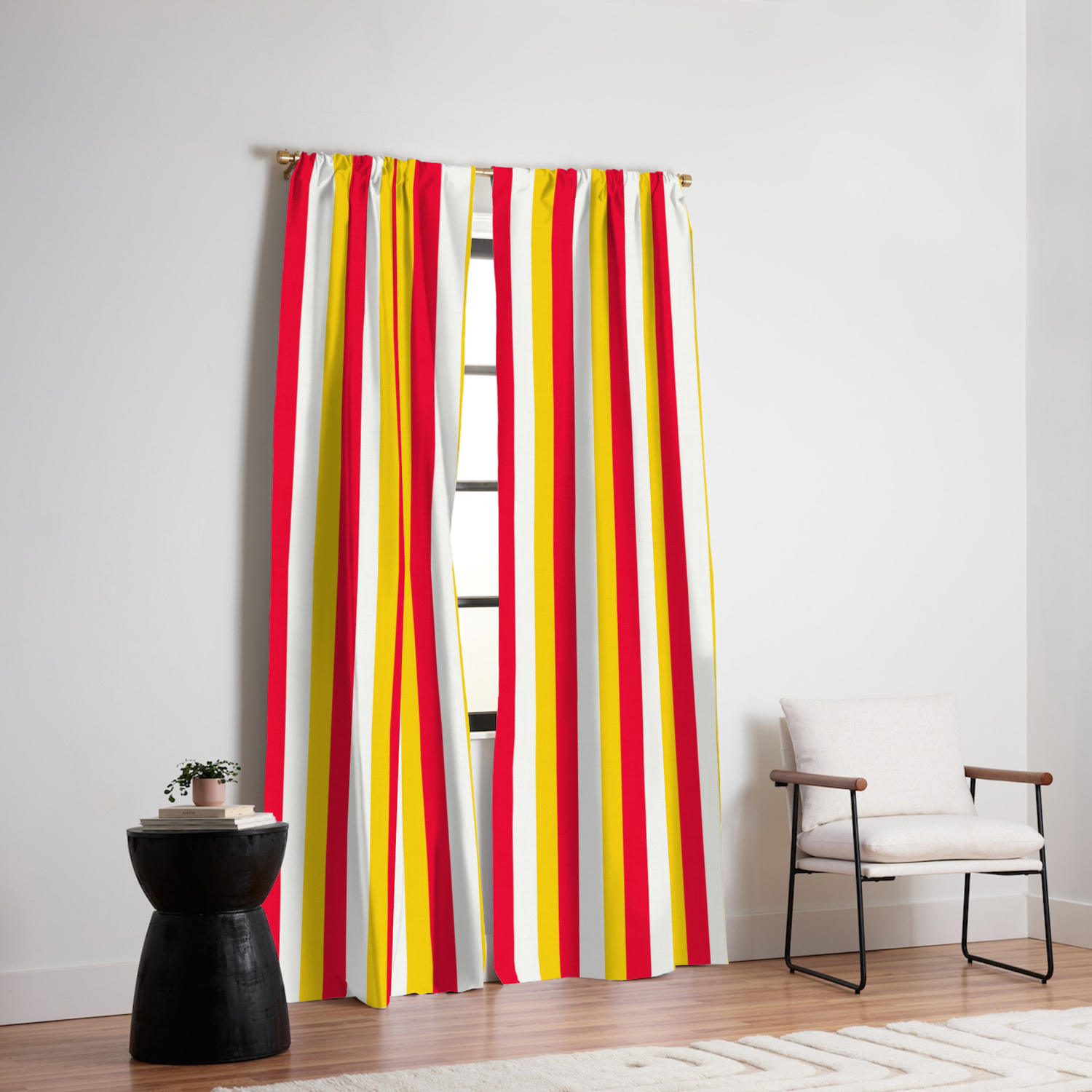 Team Colors 4 Yellow Red White Blackout Curtain By
