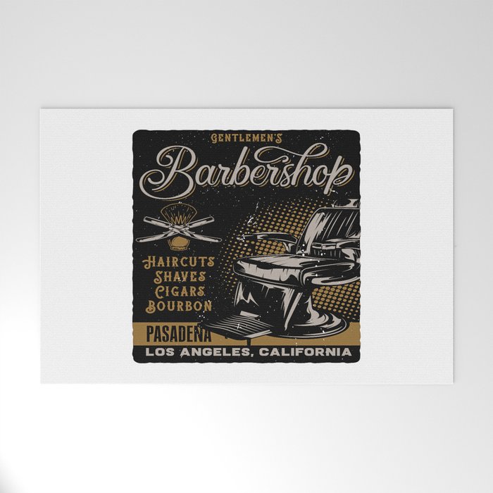 Barber welcome mat shop