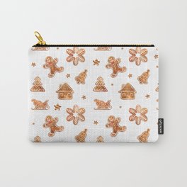 Gingerbread Cookies in White Carry-All Pouch