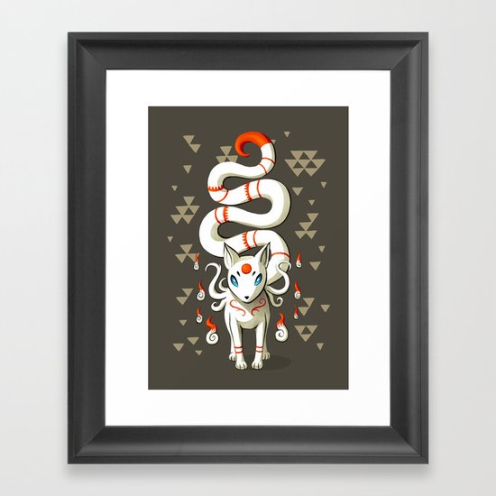 Long Tail Fox Framed Art Print