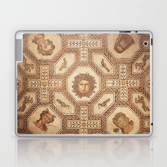 Mosaic showing Medusa and figures of the four seasons, Palencia, Spain, 167 to 200AD. Laptop & iPad Skin