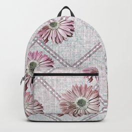 retro pink daisies Backpack