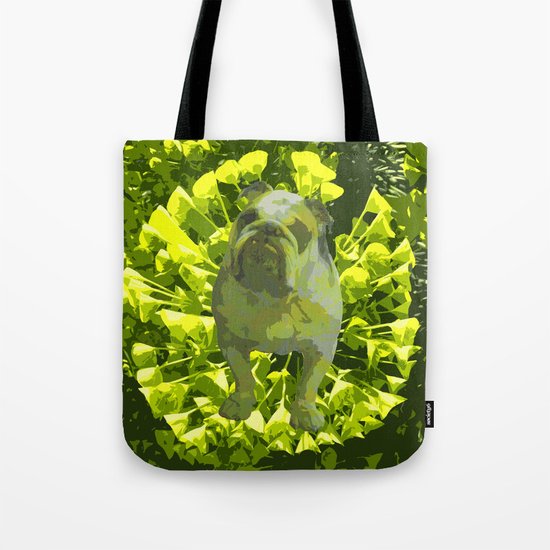 Green Pug Tote Bag