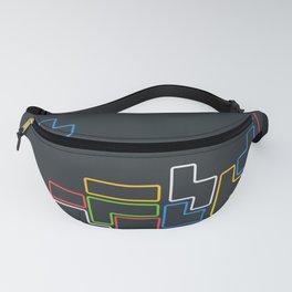Retro Blocks Video Game Color Pattern Fanny Pack