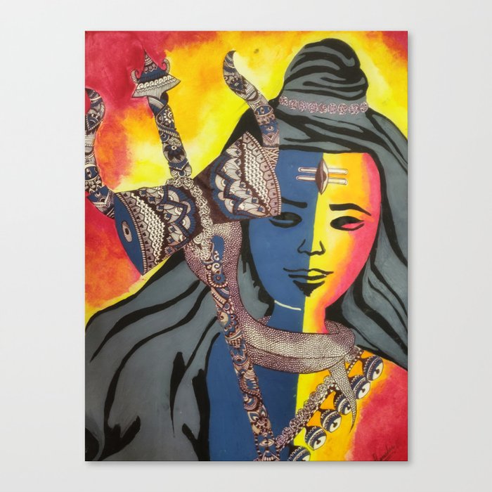 Lord Shiva Canvas Print By Prancharit Society6