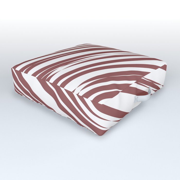  Guava stripes background Outdoor Floor Cushion