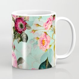 Vintage & Shabby Chic - Summer Teal Roses Flower Garden Mug
