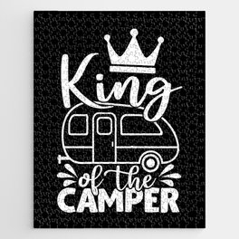 King Of The Camper Funny Quote Camping Saying Jigsaw Puzzle