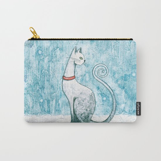 Winter Cat Carry-All Pouch