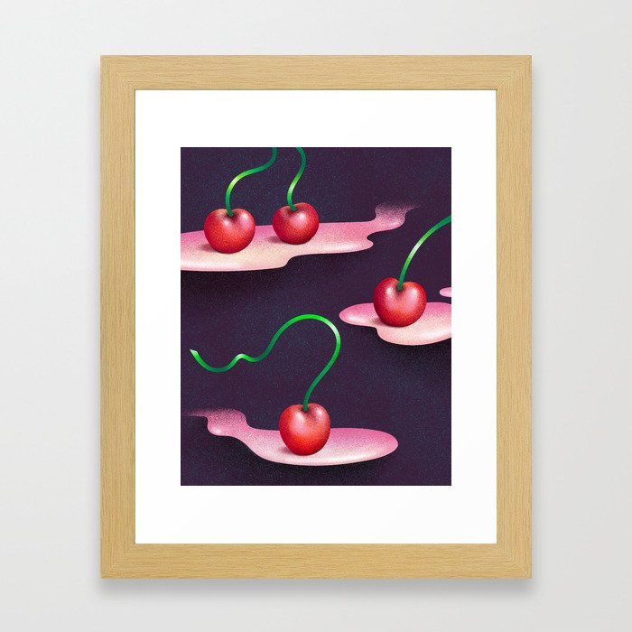 Cosmic Cherries Framed Art Print
