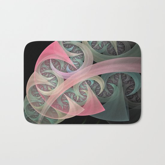 Dream Beam, fractal abstract in dreamy colors Bath Mat