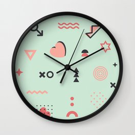 Valentines Geometric Wall Clock | Graphicdesign, Outdoor, Neil Young, Framed Texture, Home Decor, Iphone Case, Viola Davis, Furniture, Wall Art, Appareal 